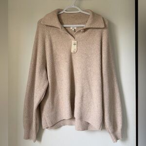 Aerie Women's Tan Cowl Neck Sweater